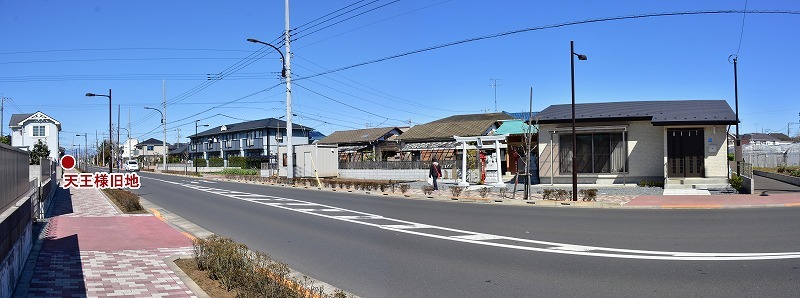 新しくできた道路と天王様.jpg