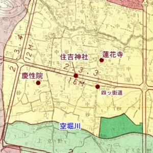 昭和36年(1961)東大和都市計画図の路線と住吉神社.jpg